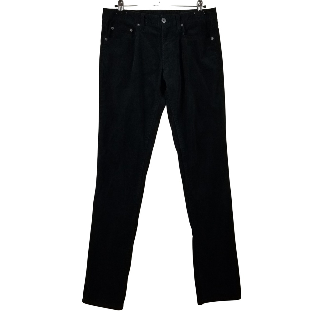 Bonobos Mens Corduroy Pants Black 5-Pocket Cord Trousers 32x34 Stretch RN128054